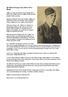 A preview of a PDF biography for White, William George Henry
